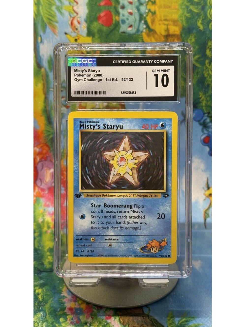 Misty’s Staryu Gym Challenge 92/132 2000 1st Ed. CGC 10